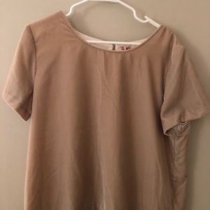 Velvet/suede material Jcrew top